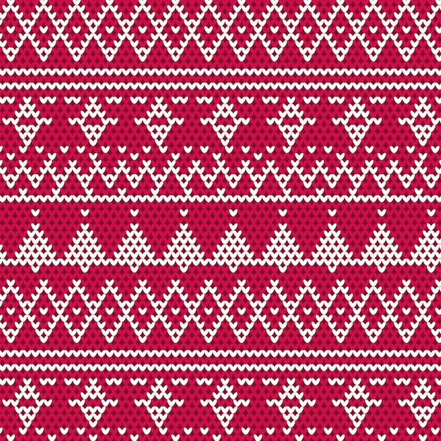 Knitted christmas sweater background | Premium Vector