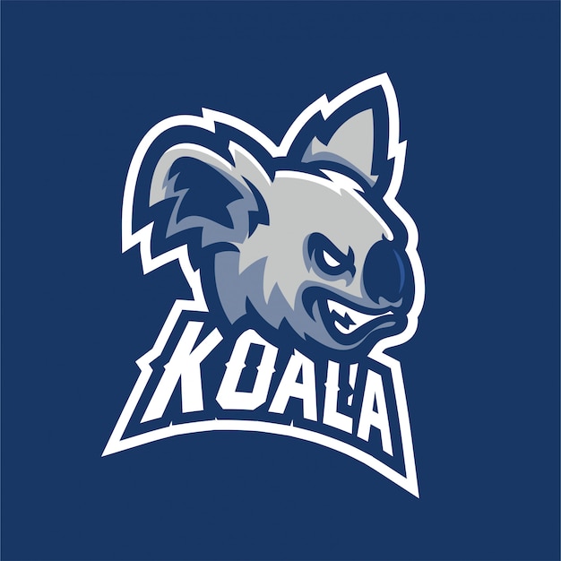 Premium Vector | Koala esport gaming mascot logo template