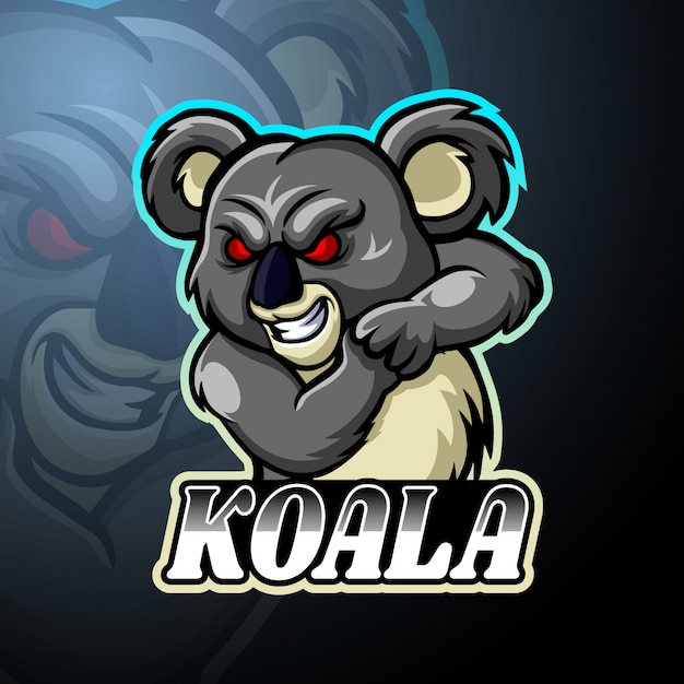 Premium Vector | Koala esport logo mascot design