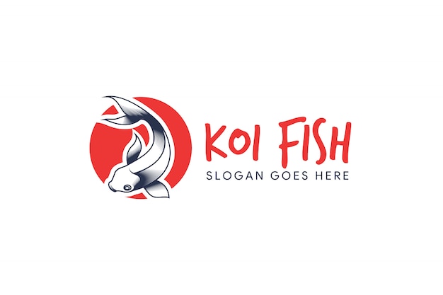 Koi fish logo template Vector | Premium Download