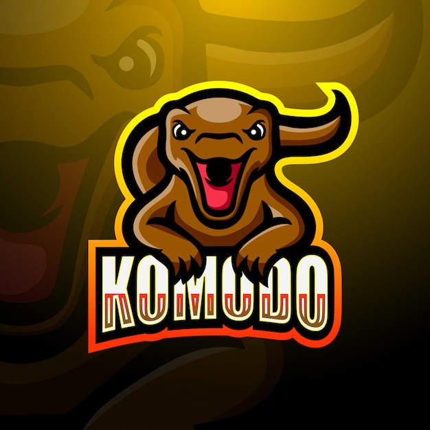 Premium Vector Komodo Mascot Esport Logo Illustration