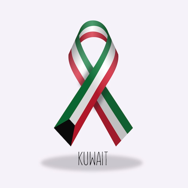 Download Free Vector | Kuwait flag ribbon design