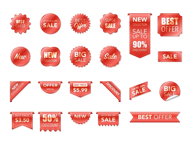 Premium Vector | Labels isolated on white background