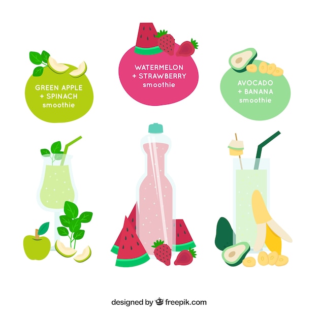 Labels of fruits and juices