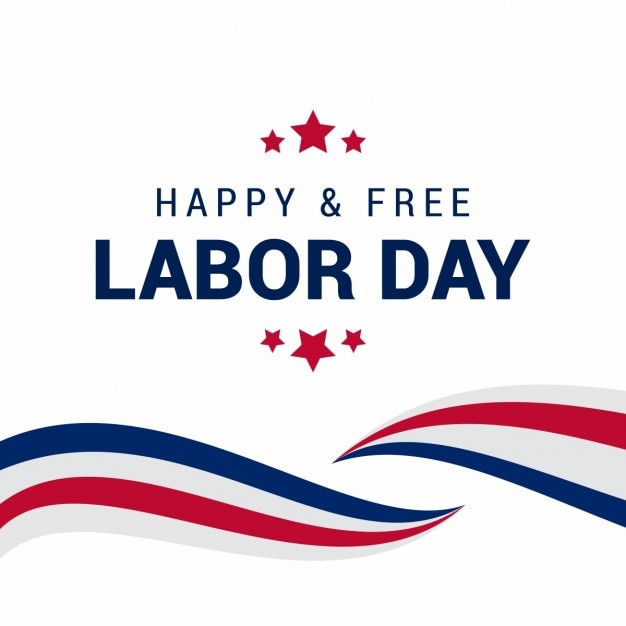 Labor day american waves background