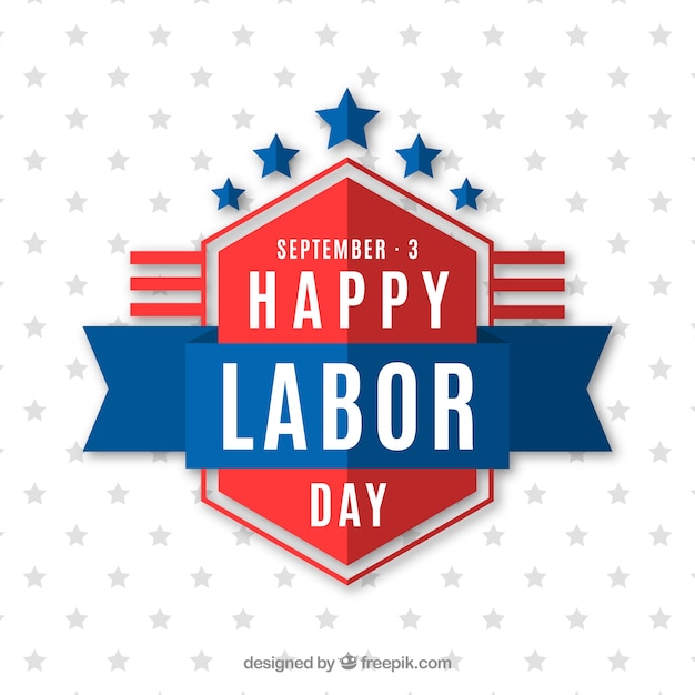 Labor day background in flat style