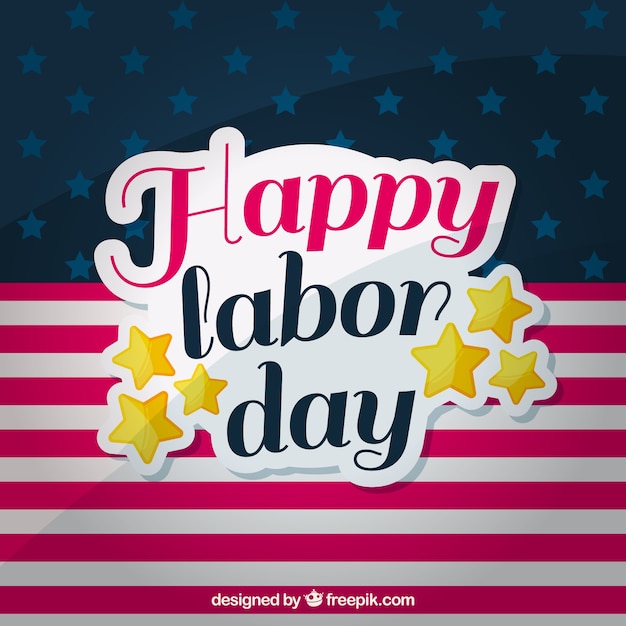 Labor day background with flag