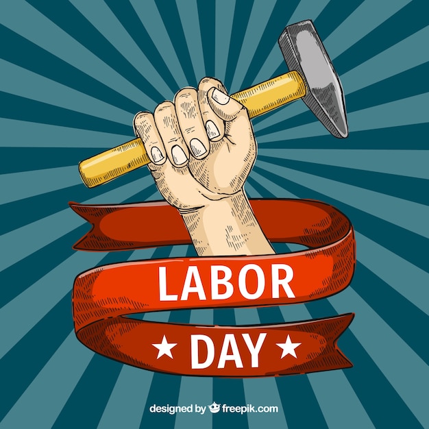 Free Vector | Labor day background with tools