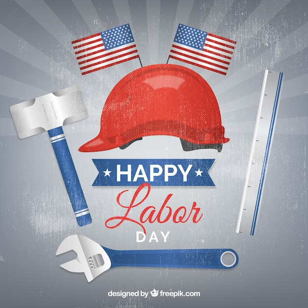 Labor day background with tools