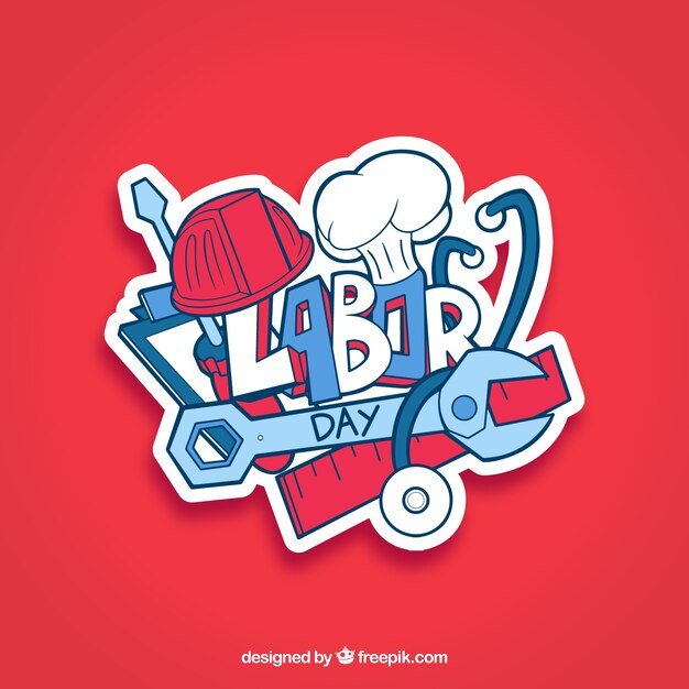 Labor day background with tools