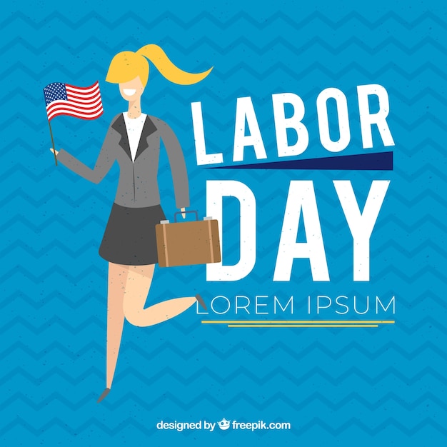 Labor day background with worker