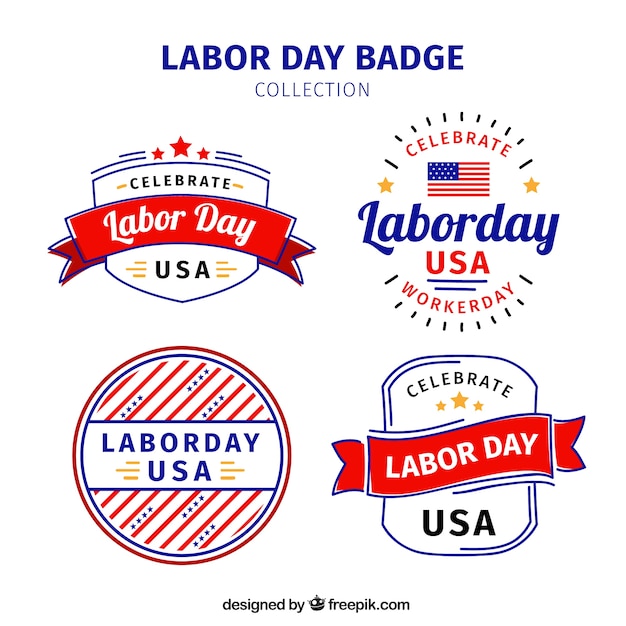 Labor day badge collection