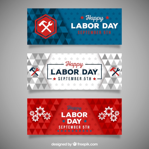 Labor day banners