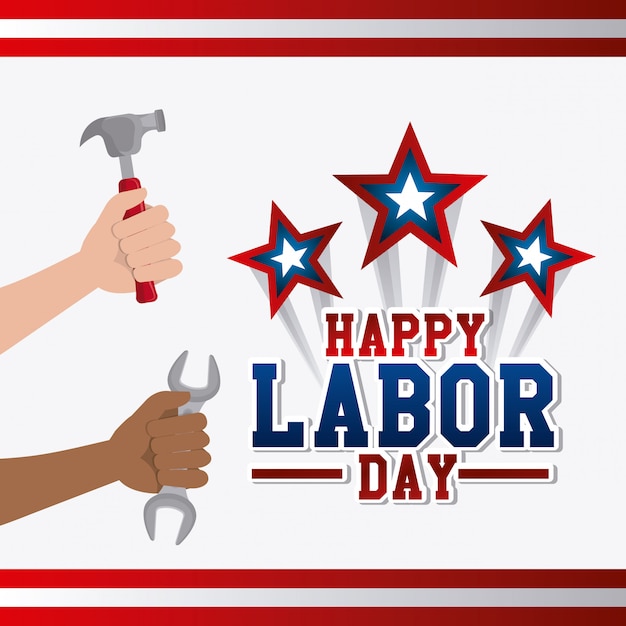 Labor day card design. Vector | Free Download