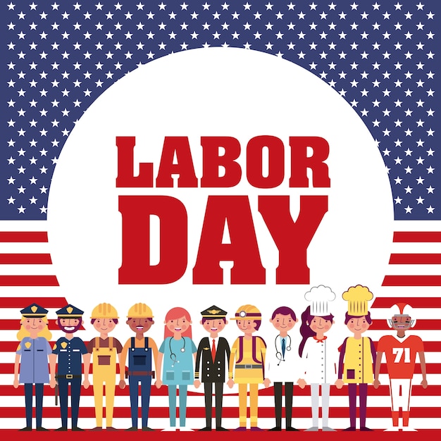 Premium Vector | Labor day card