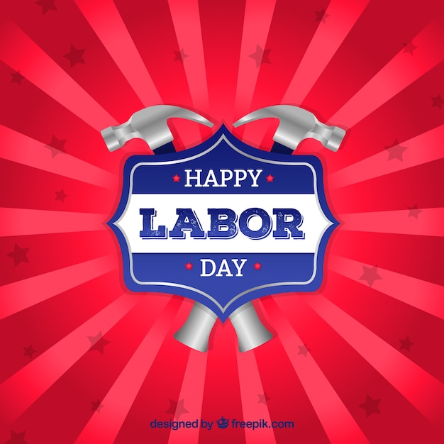 Labor day celebration with flat design