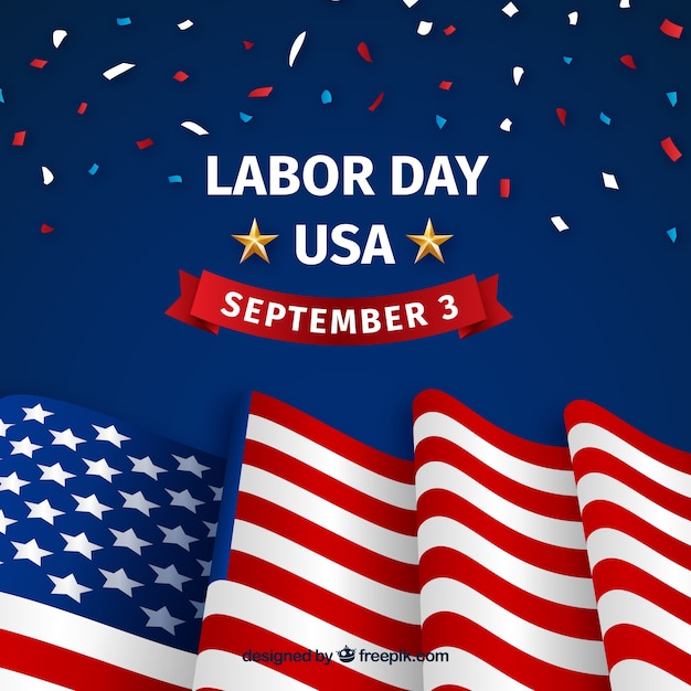 Labor day composition with realistic
style