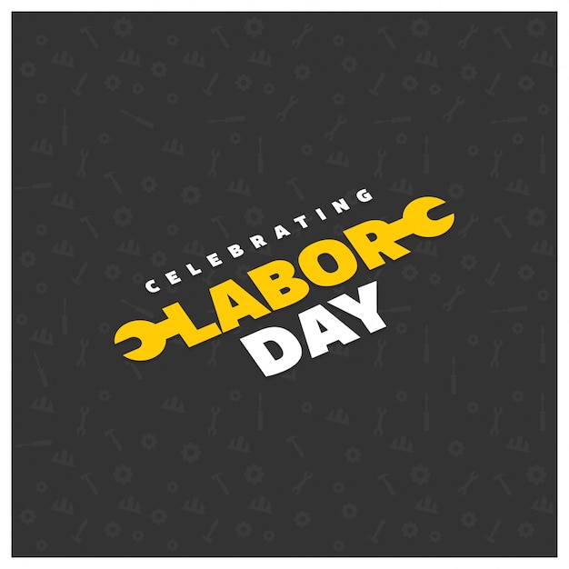 Labor day design with perspective