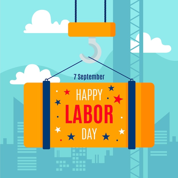 Labor day event Free Vector