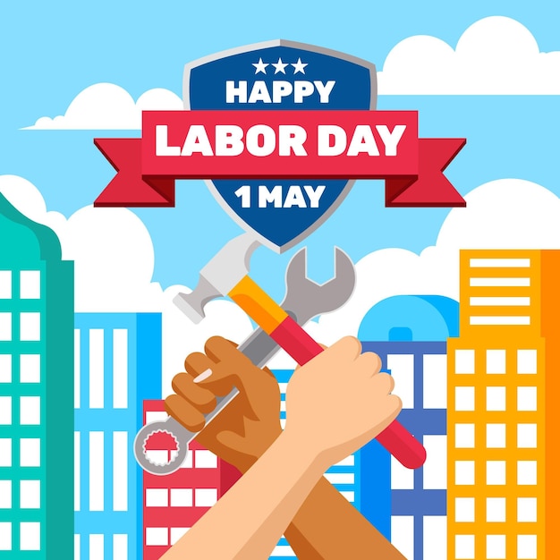 Free Vector Labor day event