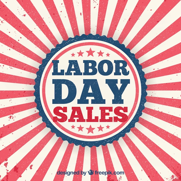Labor day sale background in vintage
style