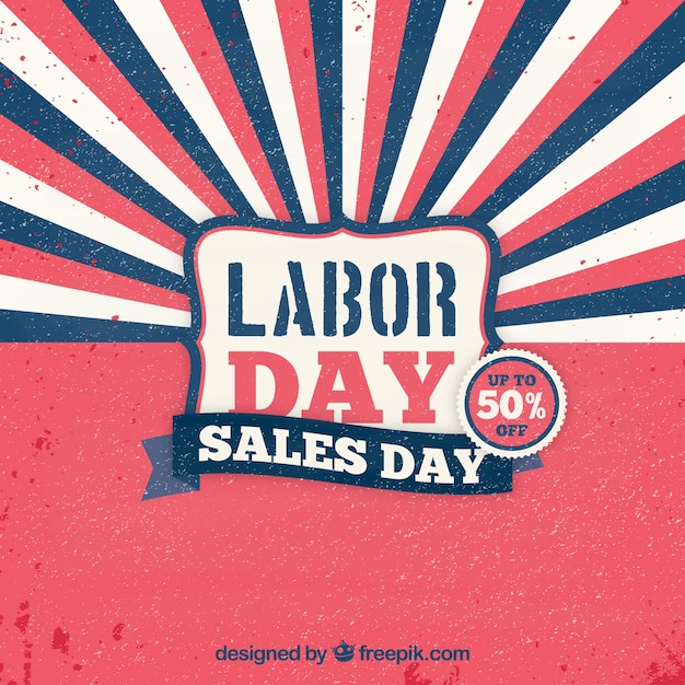 Labor day sale background in vintage\
style