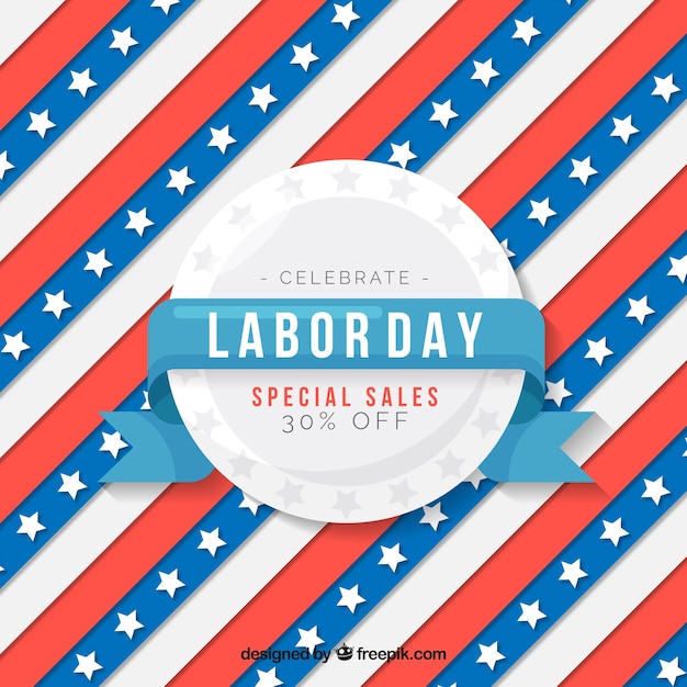Labor day sale background with paper\
texture