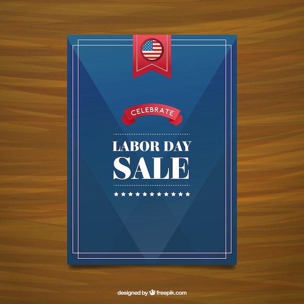 Labor day sale poster in navy blue color