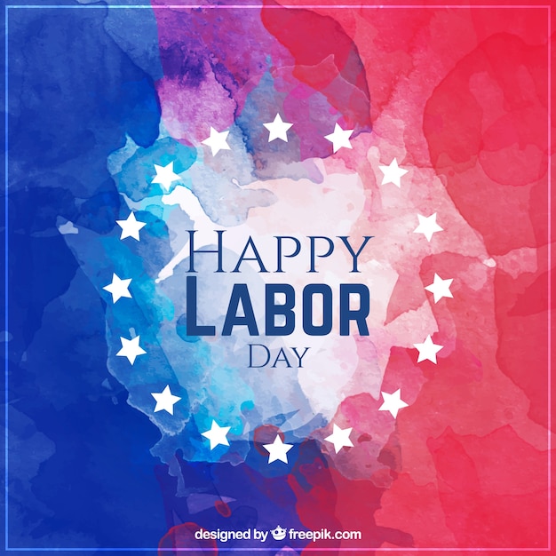 Labor day watercolor background
