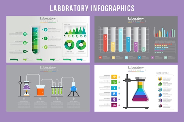 Premium Vector | Laboratory Infographics Template