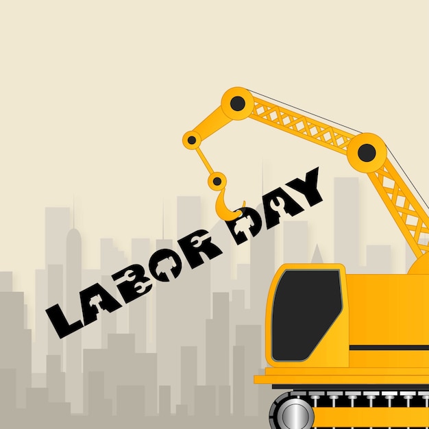 Labour day design with typography and unique\
design