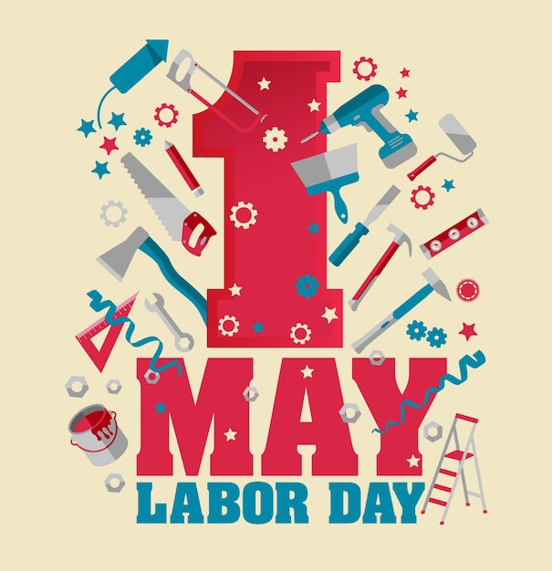 Premium Vector | Labour day poster or banner