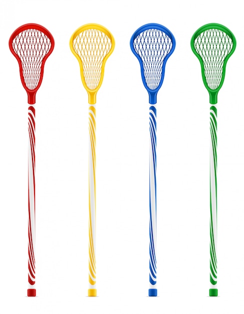 Premium Vector | Lacrosse sticks.