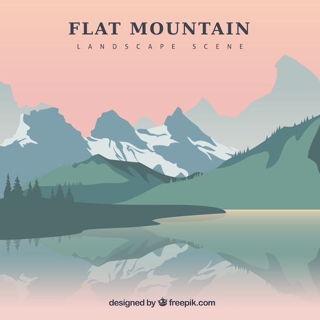 lake background and mountainous
landscape