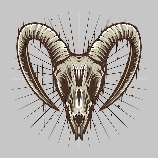 Lamb skull vector illustration | Premium Vector