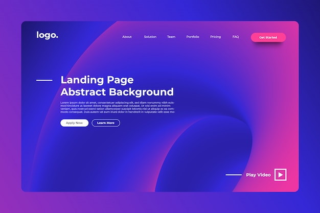 Premium Vector | Landing page abstract background