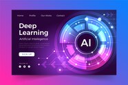 Landing Page Artificial Intelligence Template Vector Free Download