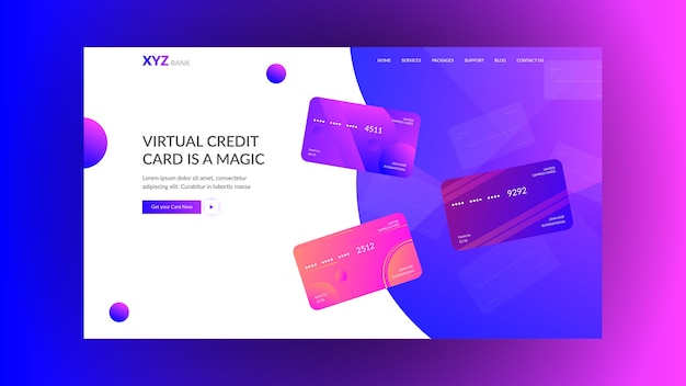 Premium Vector | Landing page concept for modern banks & startups