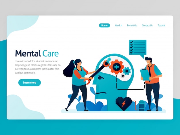 Download Free Landing Page Illustration Of Mental Care Repair Mind And Use our free logo maker to create a logo and build your brand. Put your logo on business cards, promotional products, or your website for brand visibility.