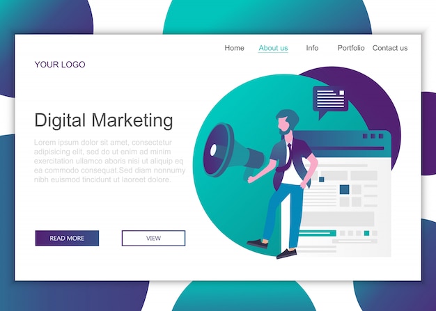 Download Free Landing Page Template Of Digital Marketing Premium Vector Use our free logo maker to create a logo and build your brand. Put your logo on business cards, promotional products, or your website for brand visibility.