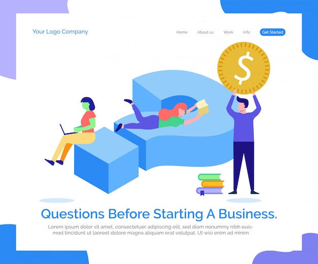 Download Free Landing Page Web Template Questions Before Starting A Business Use our free logo maker to create a logo and build your brand. Put your logo on business cards, promotional products, or your website for brand visibility.