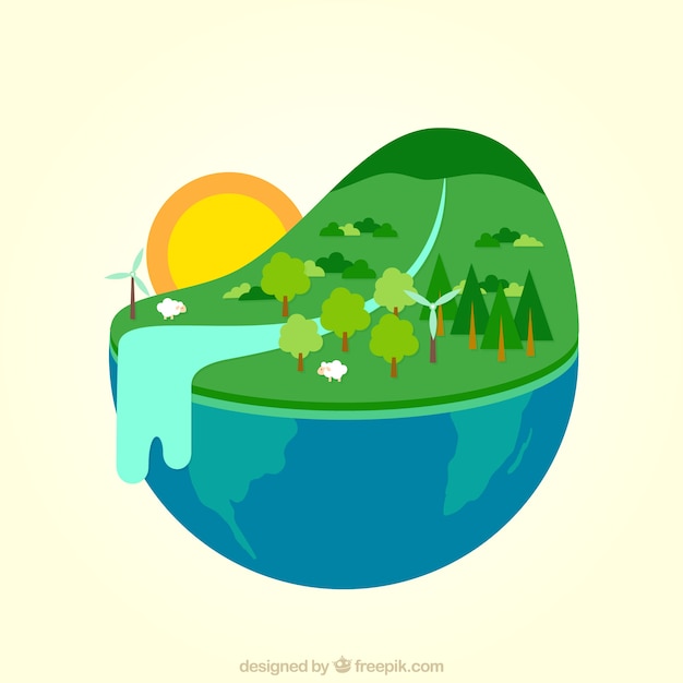 Free Vector | Landscape of the earth