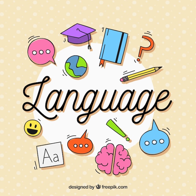 Language composition with flat design Vector | Free Download