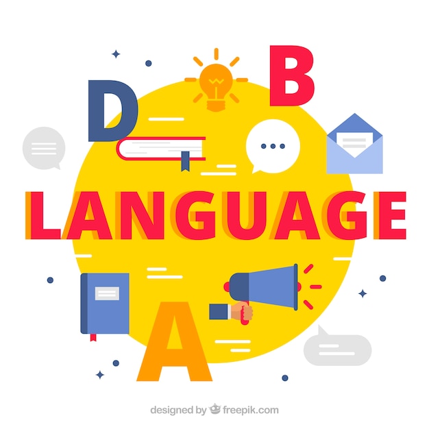 Language concept background | Free Vector