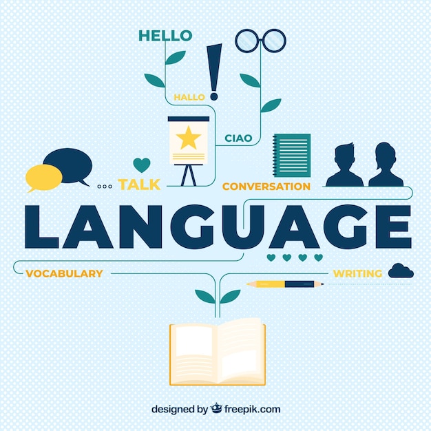 Languages concept with flat design Free Vector