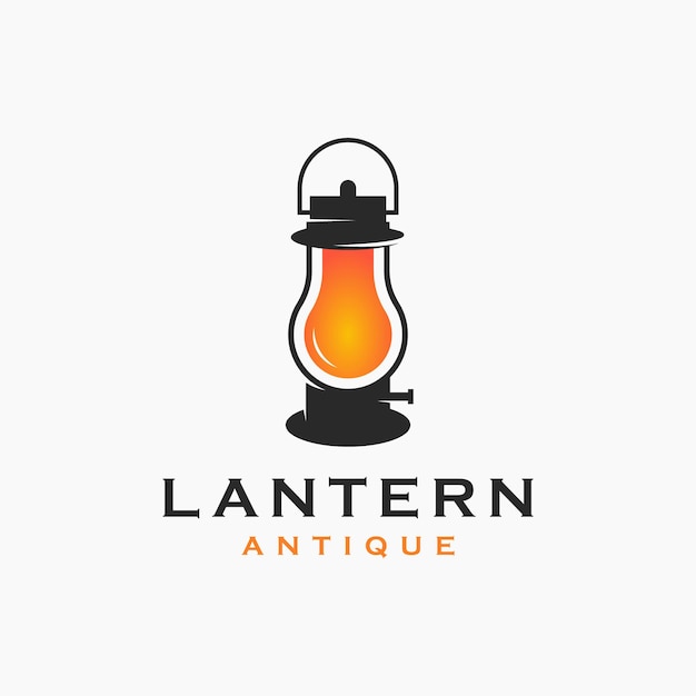 Premium Vector | Lantern lamp real estate antique creative logo design ...