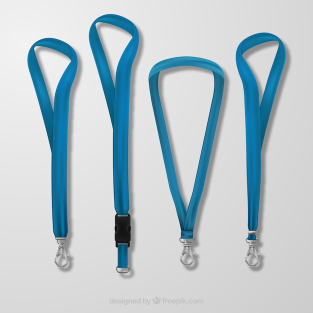 Download Free Vector | Lanyard collection with realistic design