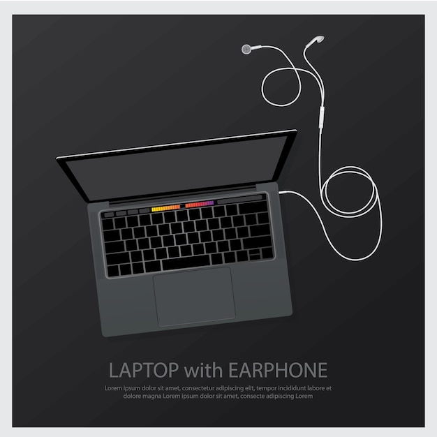 earphone in laptop