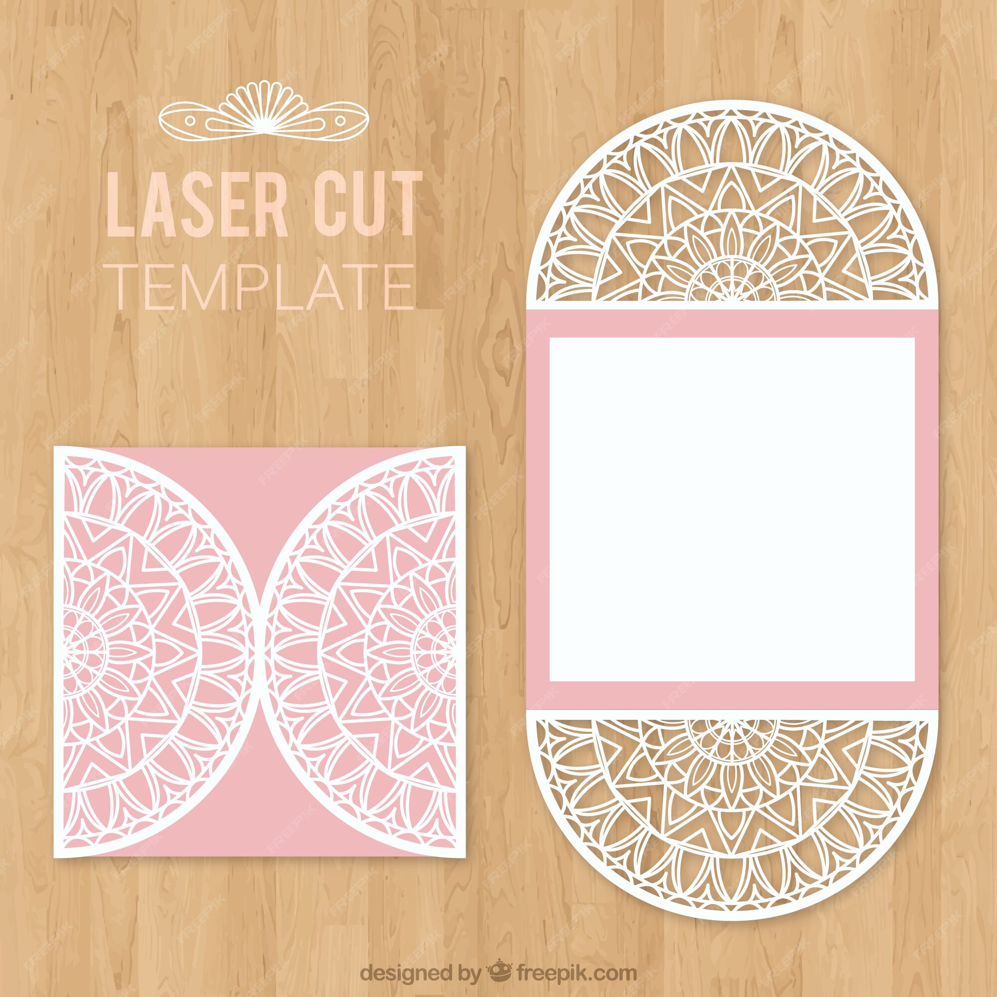 Premium Vector | Laser-cut envelope