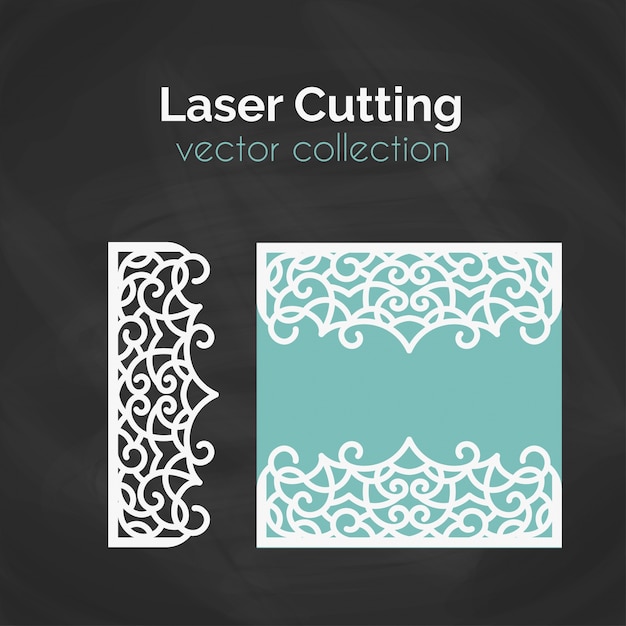 Laser cut template. Vector | Premium Download